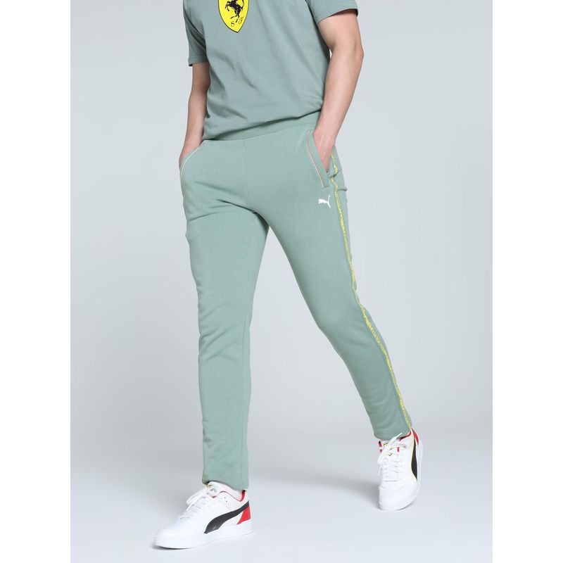 Puma Ferrari Race lim Fit Mens Green Trackpants (S)