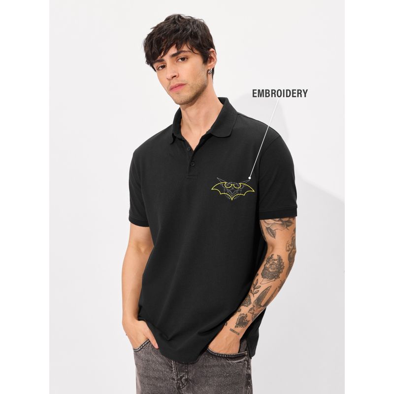 The Souled Store Official Batman: Logo Men Polo T-Shirt (2XL)