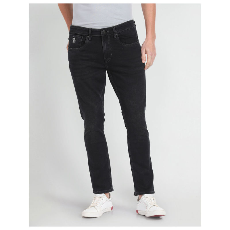 U.S. Polo Assn. Denim Co. Henry Cropped Fit Black Jeans (36)