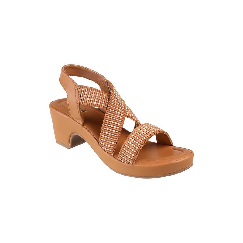Catwalk Women Tan Sandal Heels (UK 5)