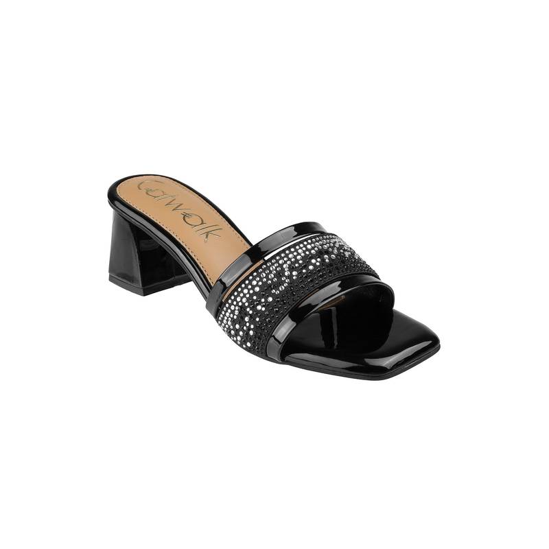 Catwalk Women Black Sandal Heels (UK 6)