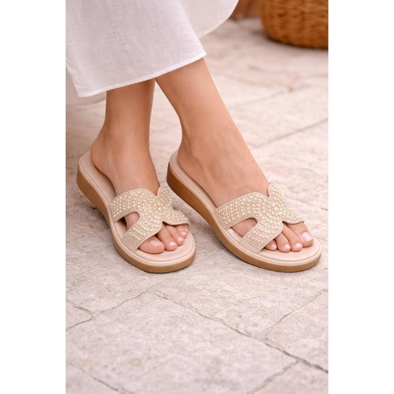 SCENTRA Womens Sandals for Party - Beige (EURO 36)