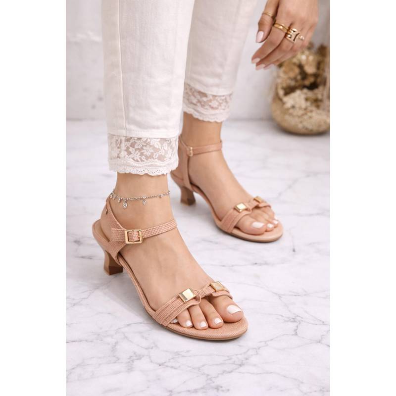 SCENTRA Womens Sandal Heels for Party - Pink (EURO 36)