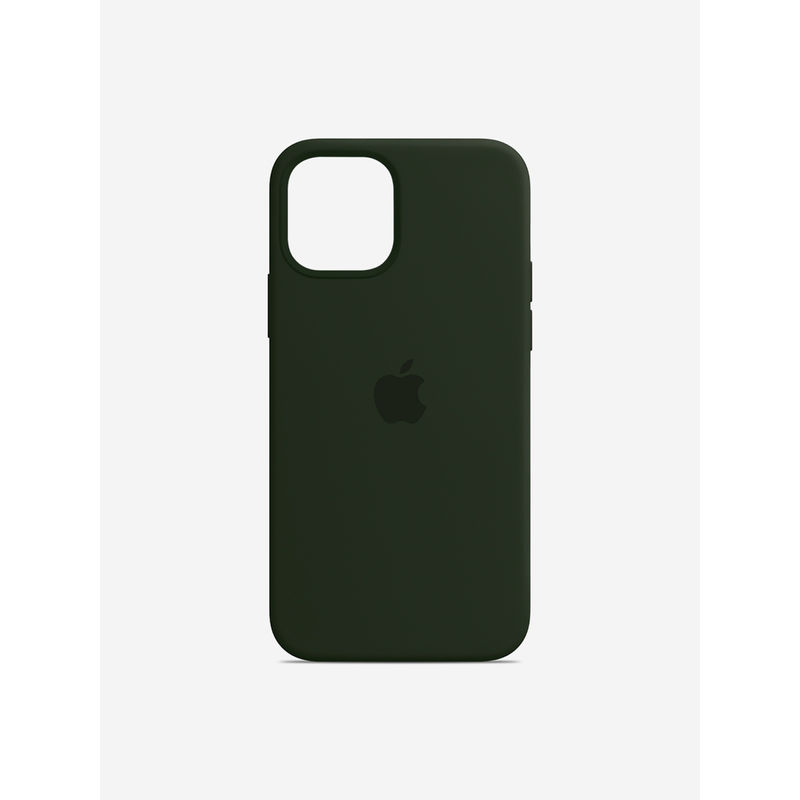 Treemoda Dark Green Solid Silicone Apple iPhone 14 Back Case (iPhone 14)