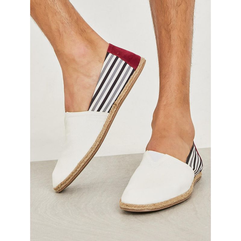 Styli Contrast Side Strip Canvas Espadrille (EURO 40)