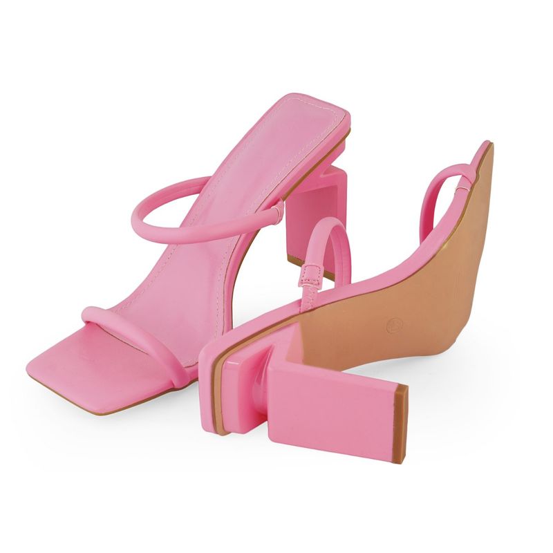 Zori World Pinky Promise -Solid Pink Square Heels (EURO 36)
