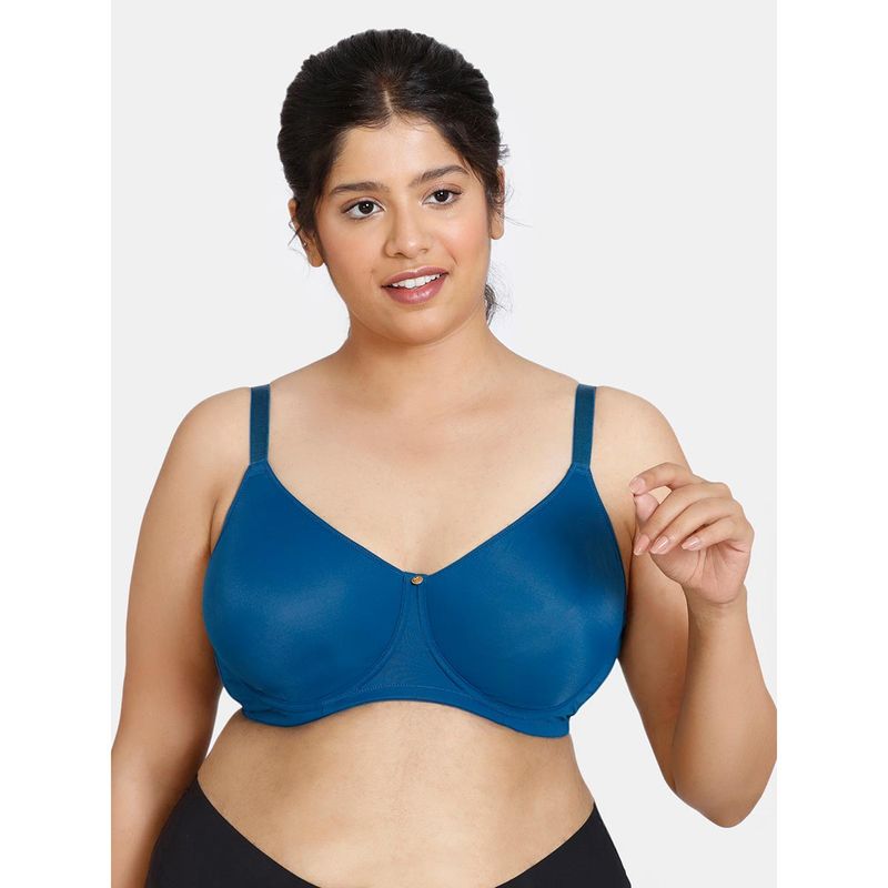 Zivame After Sunset Lightly Lined High-Wired Full Coverage Minimiser Bra Blue (32DD)