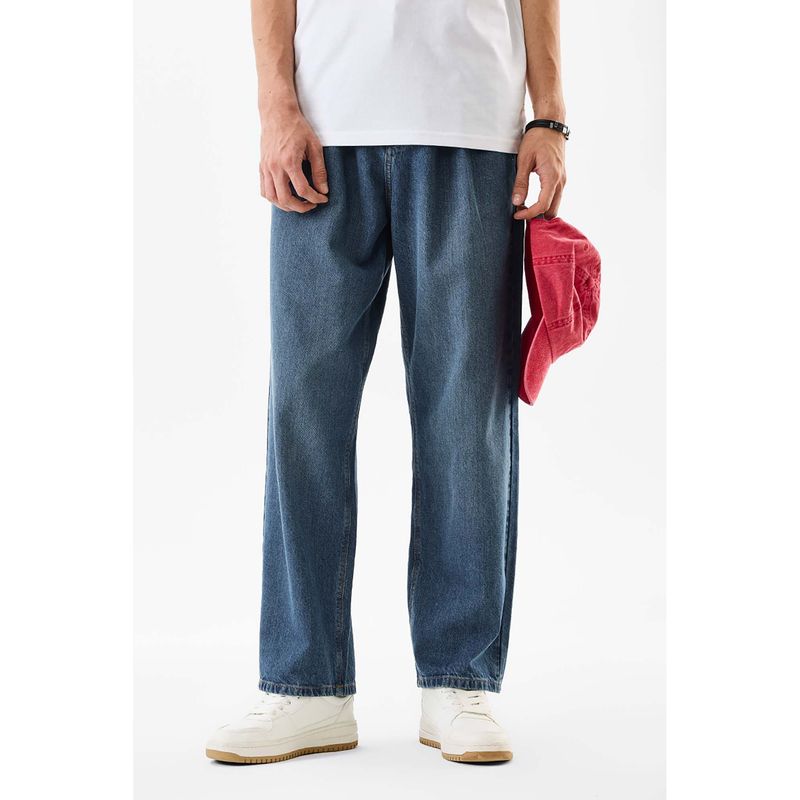 Snitch Blue Solid Casual Jeans for Men (34)