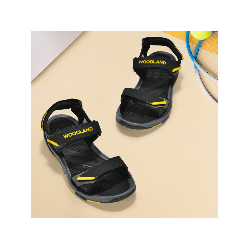 WOODLAND Mens Black Sports Sandals (UK-6)