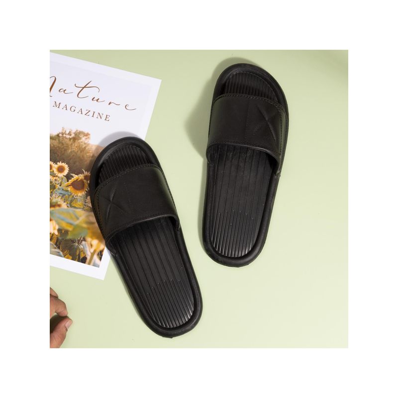 Drunken Black Sliders for Men (EURO 44)