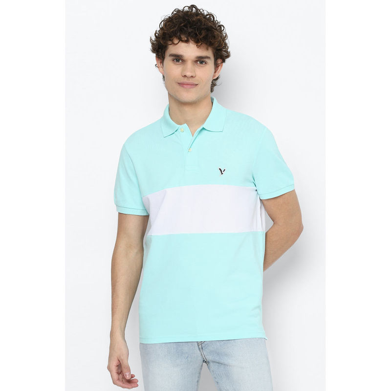 American Eagle Men Blue Colorblock Polo Shirt Buy American Eagle Men