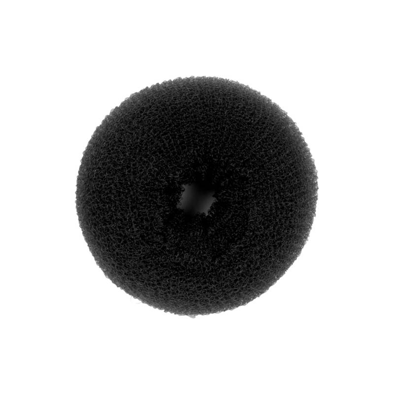 Stasia Street Big Donut For Messy Bun, Reusable Hair Styling Accessory - Black