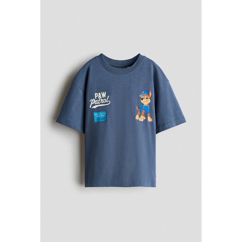 H&M Boys Blue Oversized Printed T-Shirt (1.5-2 Years)
