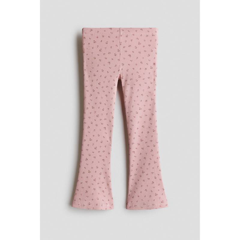 H&M Girls Pink Flared Cotton Leggings (1.5-2 Years)