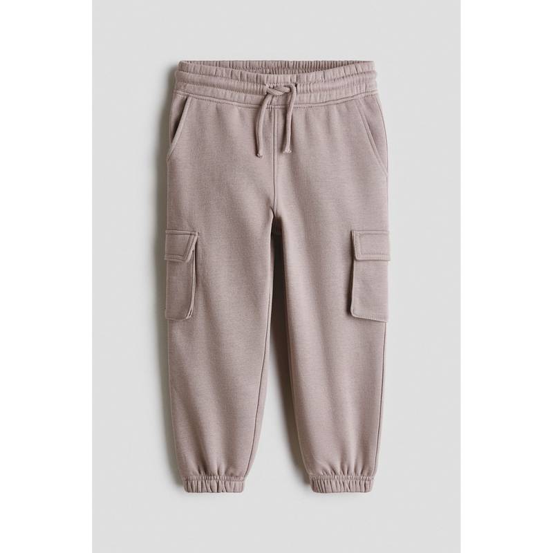 H&M Boys Beige Brushed-Inside Cargo Joggers (1.5-2 Years)