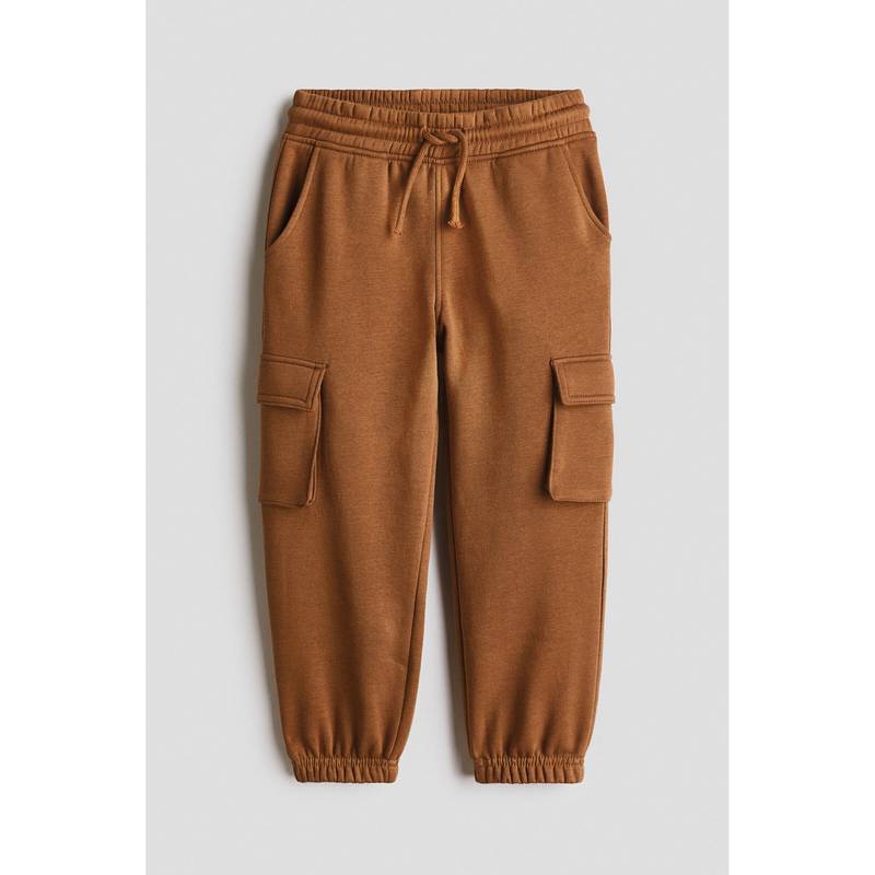 H&M Boys Brown Brushed-Inside Cargo Joggers (1.5-2 Years)