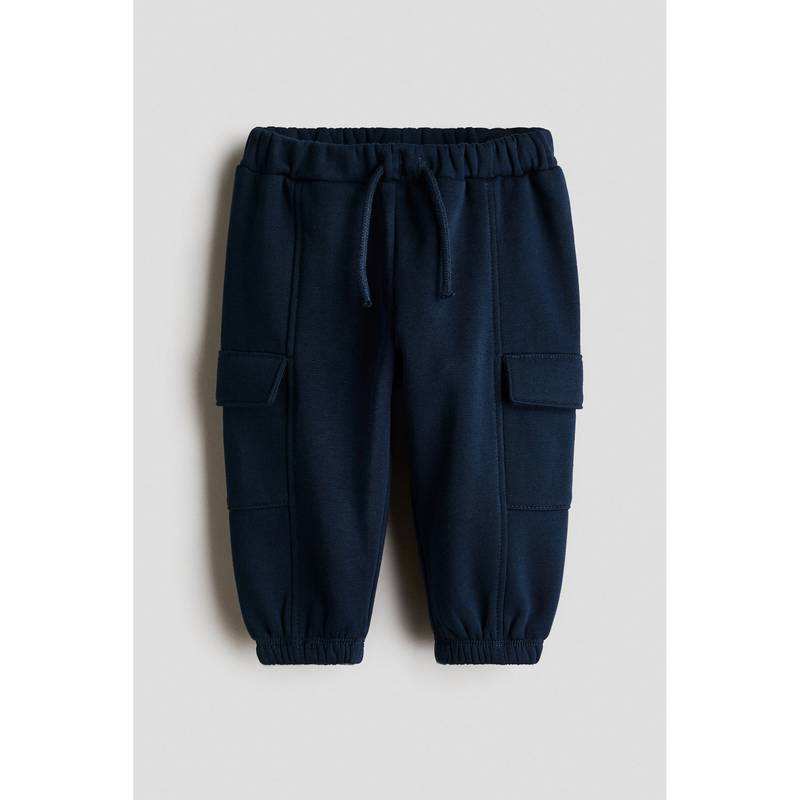 H&M Boys Blue Cargo-Style Sweatshirt Joggers (6-9 Months)