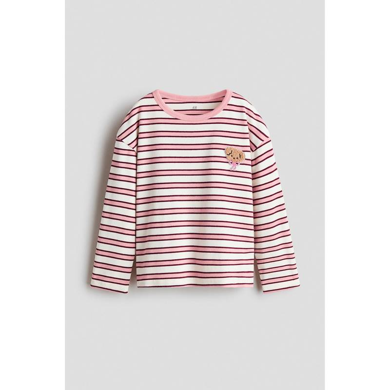 H&M Girls Pink Long-Sleeved T-Shirt (1.5-2 Years)
