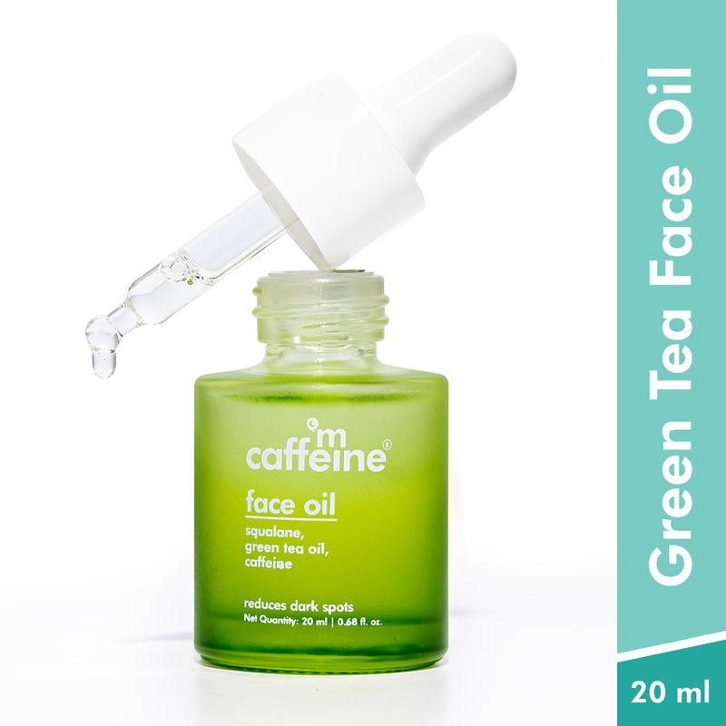Buy MCaffeine Green Tea & Squalane Face Oil for Dewy Glow Hydrates