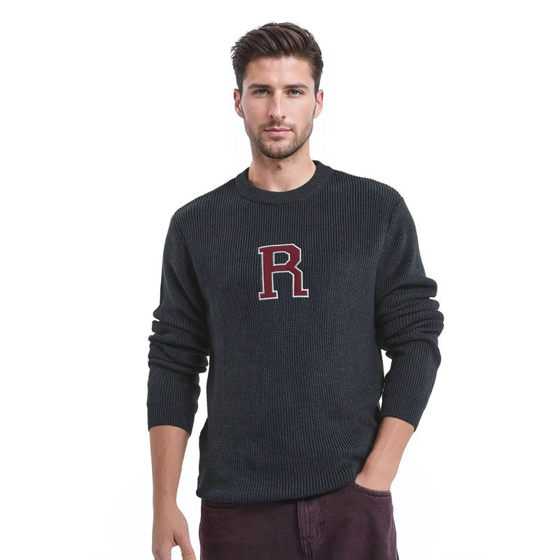 Rare Rabbit Kazu Navy Applique Regular Fit Sweater (M)