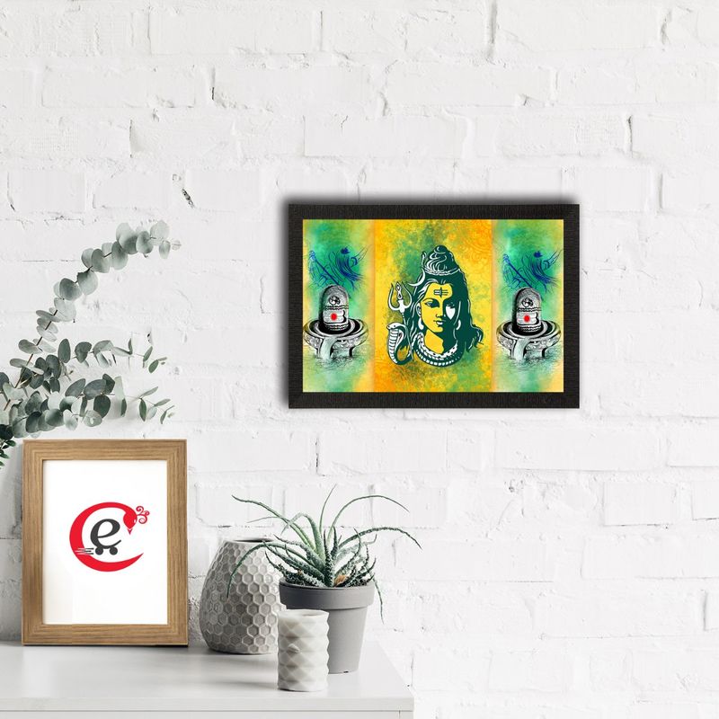 eCraftIndia Lord Shiva Satin Matt Texture Uv Art Painting (S)