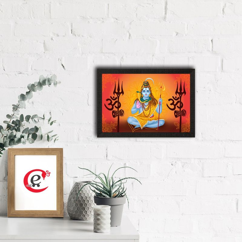 eCraftIndia Lord Shiva Satin Matt Texture Uv Art Painting (S)