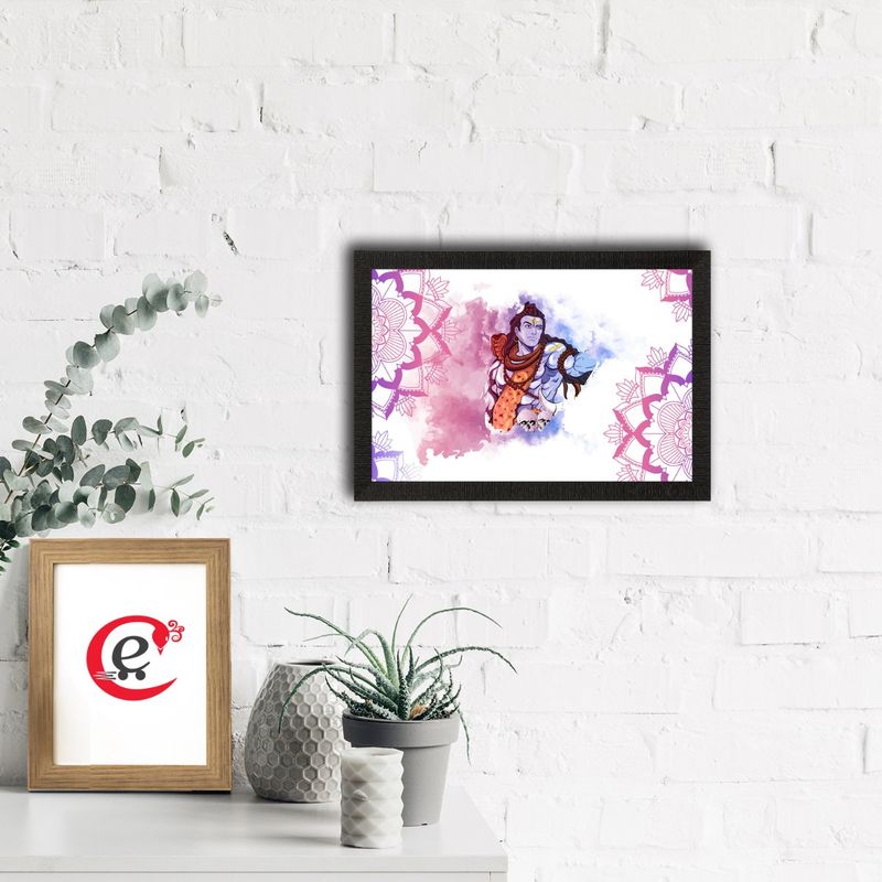 eCraftIndia Lord Shiva Satin Matt Texture Uv Art Painting (S)