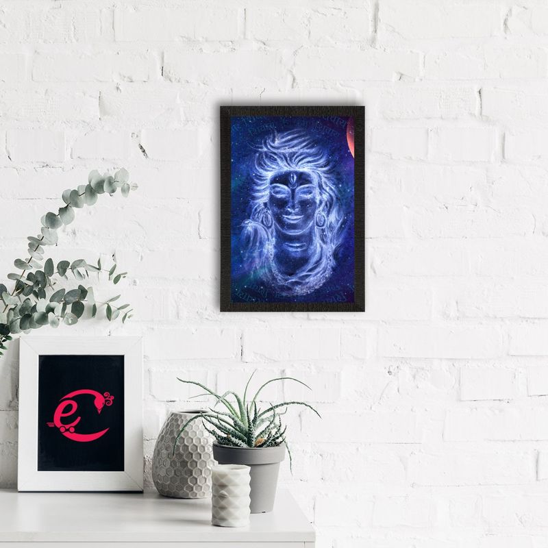 eCraftIndia Lord Shiva Satin Matt Texture Uv Art Painting (S)