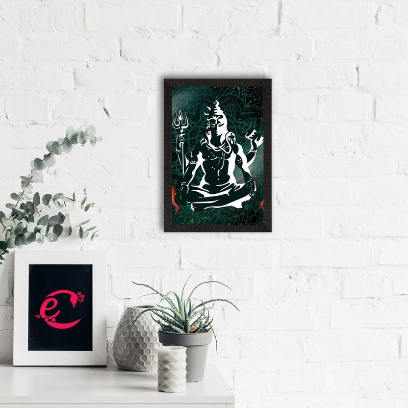 eCraftIndia Lord Shiva Satin Matt Texture Uv Art Painting (S)