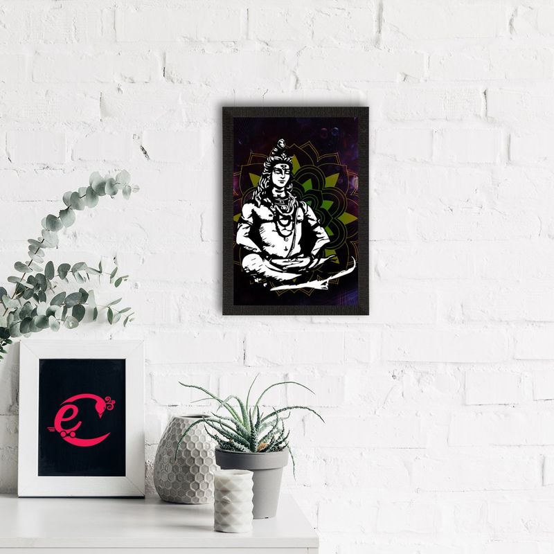 eCraftIndia Lord Shiva Satin Matt Texture Uv Art Painting (S)
