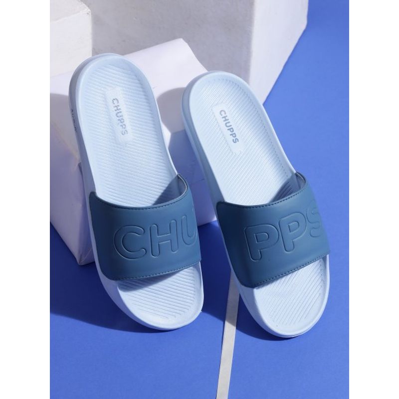Chupps Mens Pure Sky Blue Casual Sliders (UK 8)