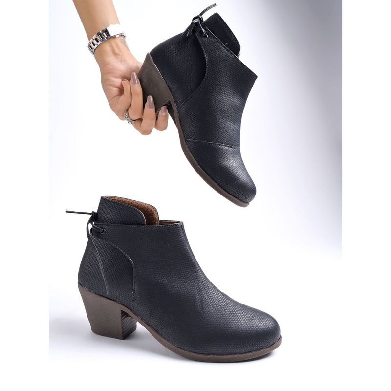 Shoetopia WoMensolid Black Boots (EURO 36)