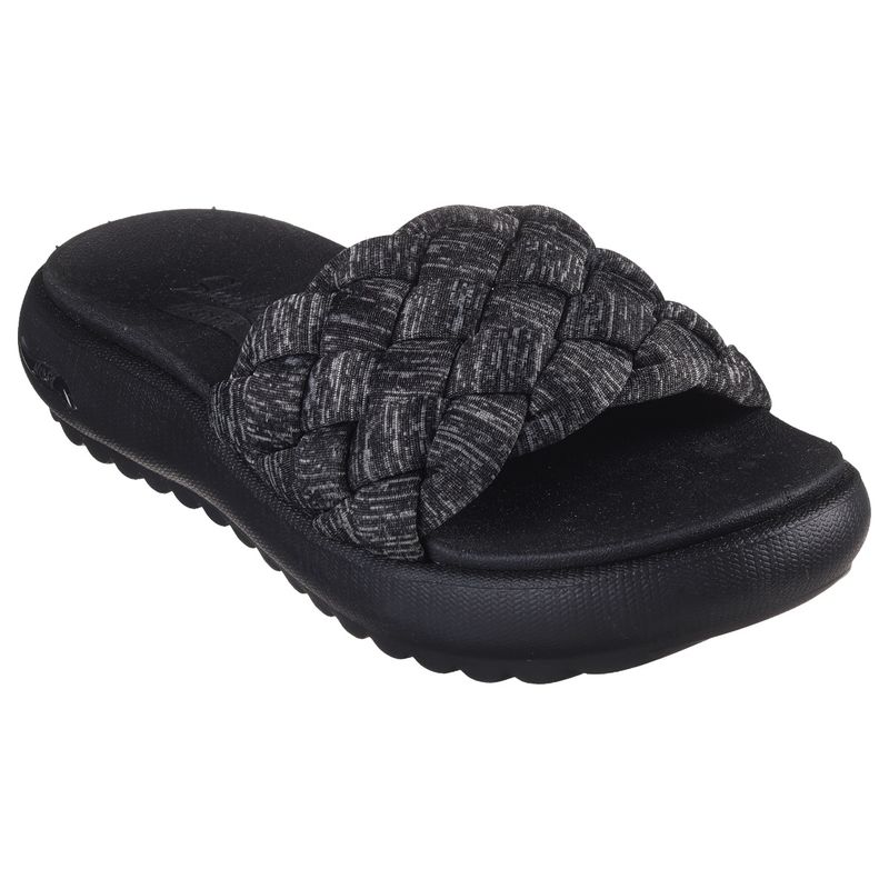 Skechers black flip flops sales
