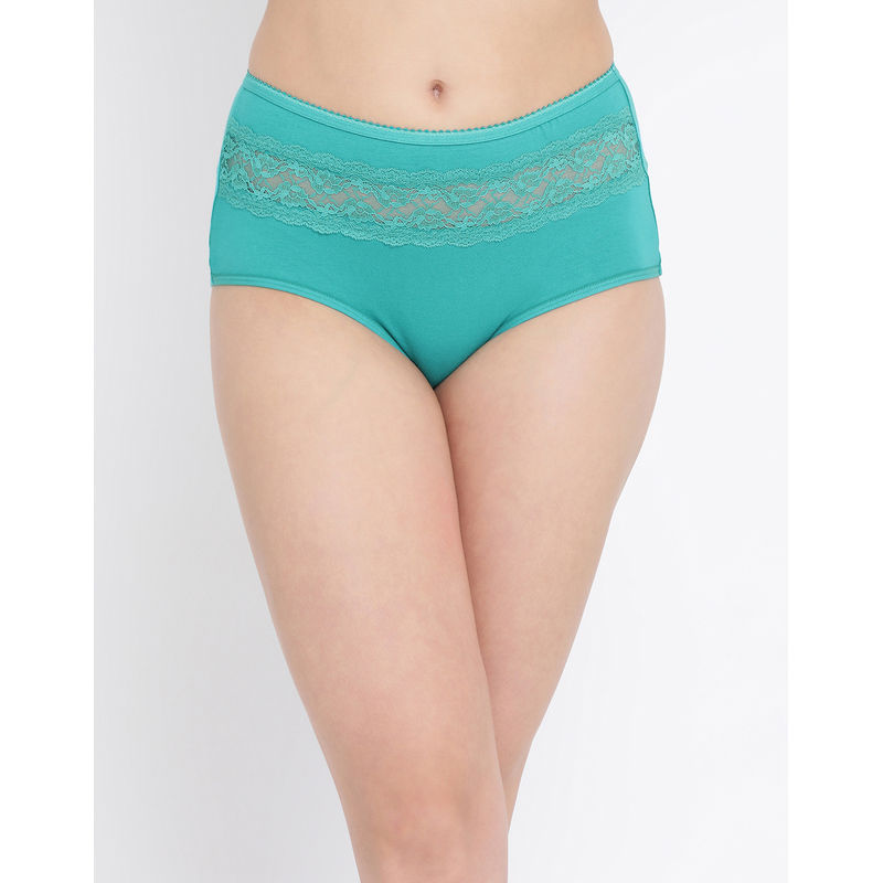 Clovia Cotton Spandex High waist Outer elastic Hipster Panty (XL)