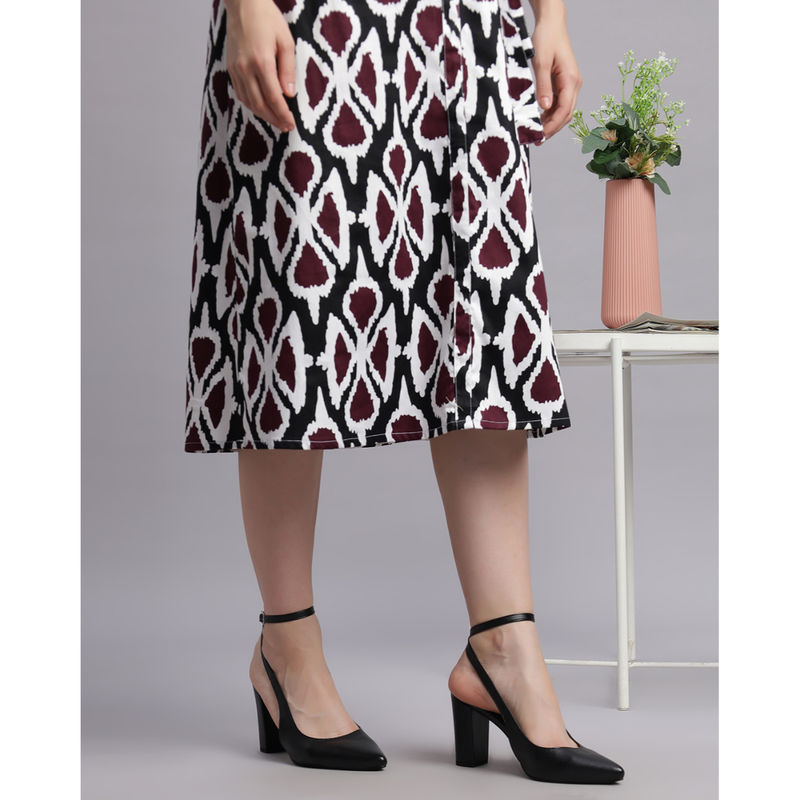 T.ELEVEN Women Pointed Toe Black Block Elegant Comfortable Ankle Strap Heels (EURO 40)