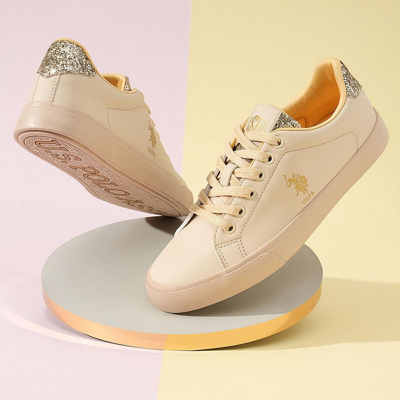 U.S. POLO ASSN. Women Beverly 2.0 Nude Sneakers (UK 3)