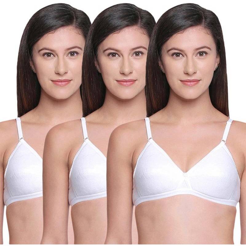 Bodycare Perfect Coverage Padded Bra-Pack Of 3 - White (36B)