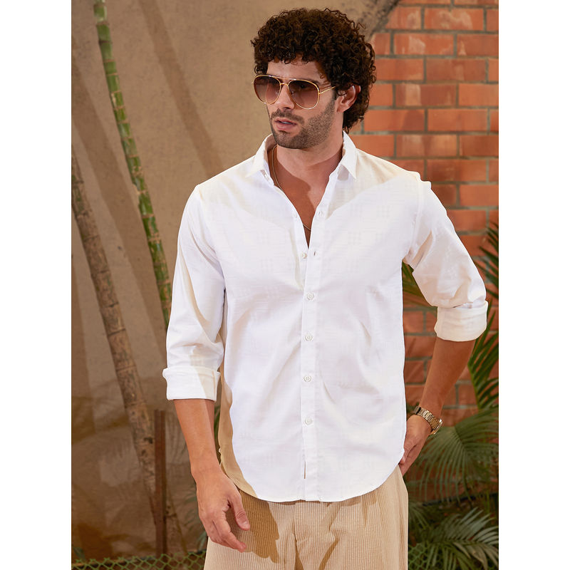 CAHOOT Men Daisy White Axis-Tactile shirt (S)