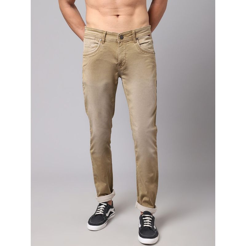 Cantabil Men Khaki Jeans (34)