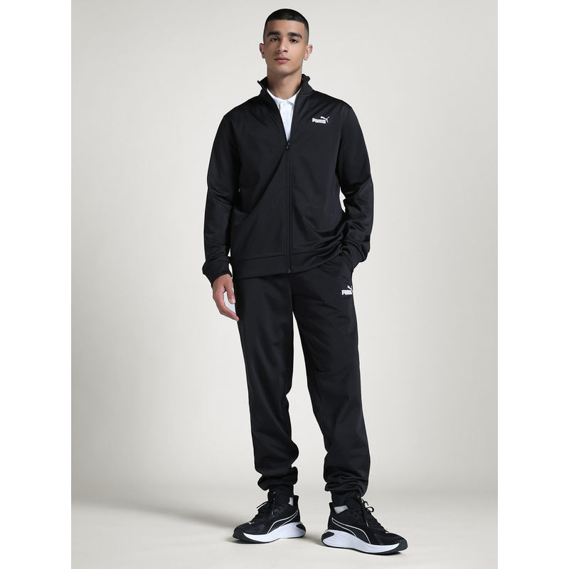 Puma Black ESS Men Poly Jacket & Joggers (Set of 2) (XL)