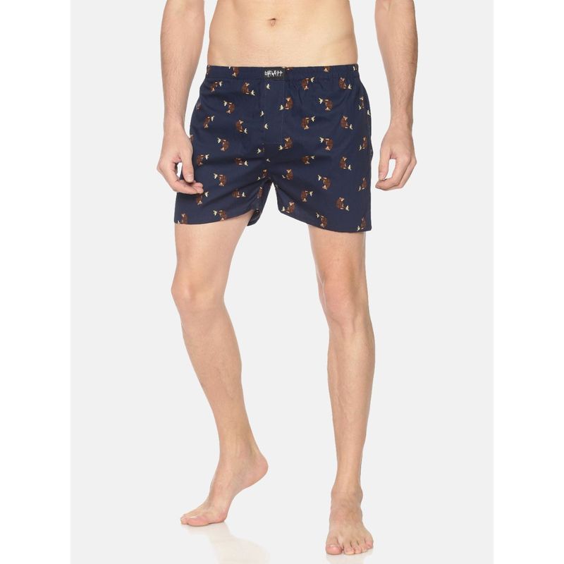SHOWOFF Men's Cotton Casual Printed Boxers - Red (M)