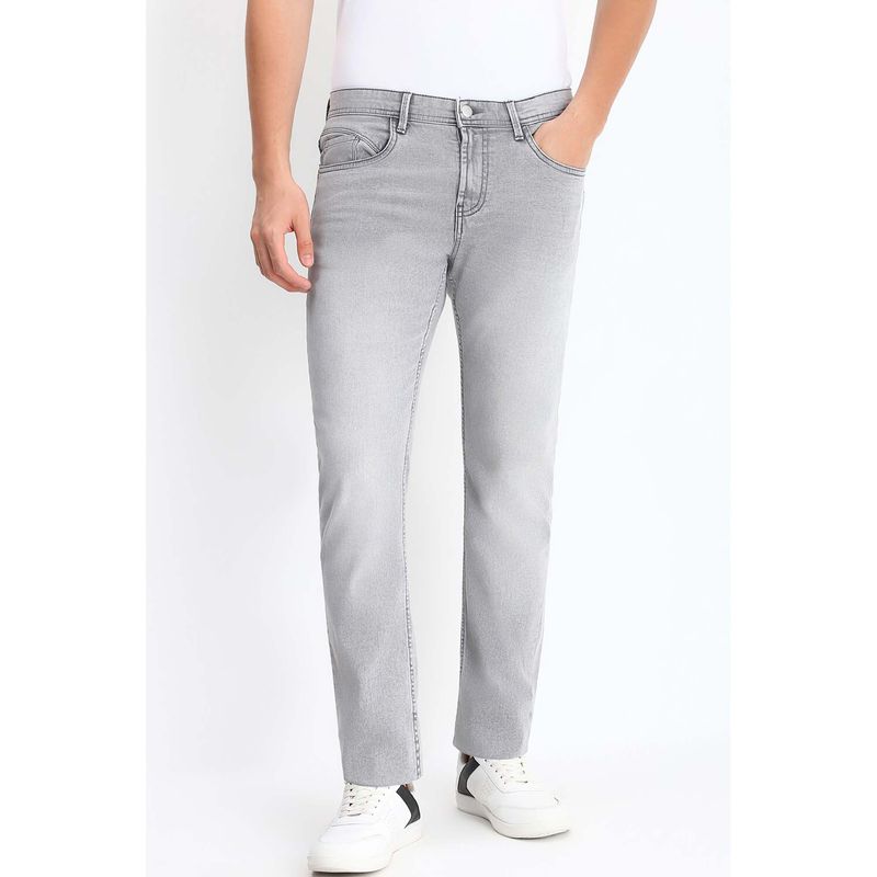 Allen Solly Men Grey Slim Fit Mid Wash Jeans (30)