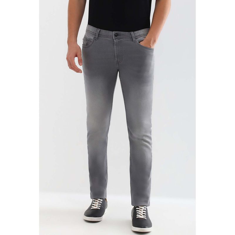 Allen Solly Men Grey Slim Fit Mid Wash Jeans (30)