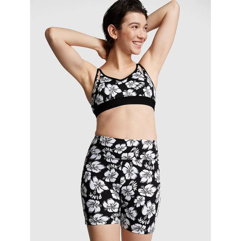 Victoria's Secret Pink Ultimate Strappy Back Lightly Lined Sports Bra Black (XS)