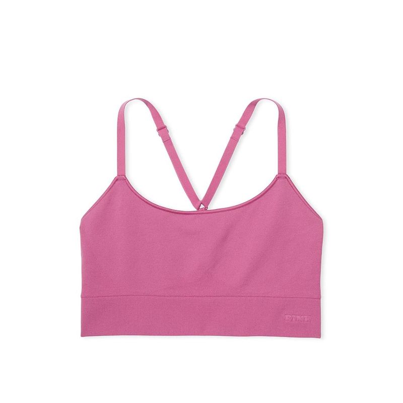 Victoria's Secret Pink Seamless Scoop Sports Bra Purple (XS)