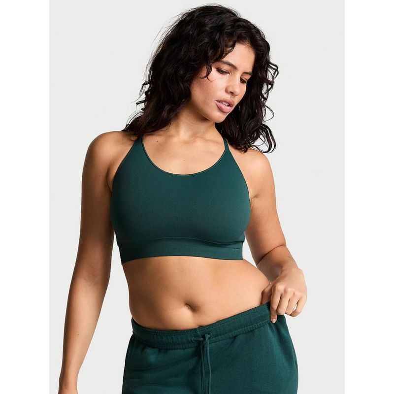 Victoria's Secret Pink Seamless Scoop Sports Bra Green (XS)
