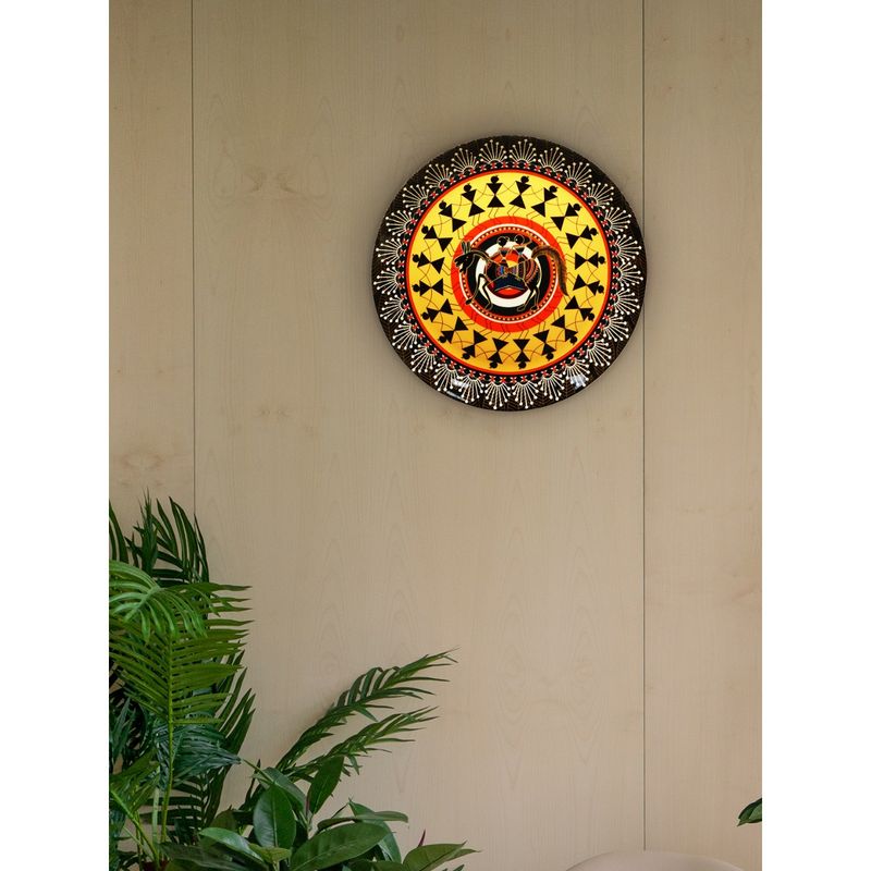 KOLOROBIA Rustic Warli Decorative Wall Plate 8 Inch