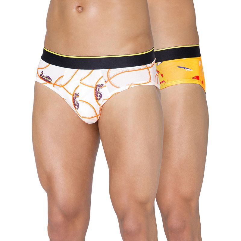 Bummer Men'S Printed Micro Modal Briefs Underwear (Pack of 2) (XL)
