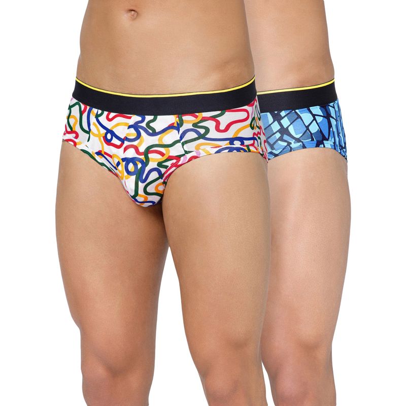 Bummer Men'S Printed Micro Modal Briefs Underwear (Pack of 2) (M)