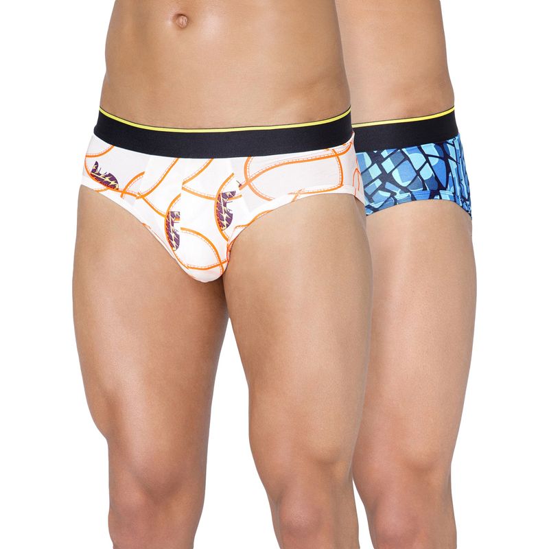 Bummer Men'S Printed Micro Modal Briefs Underwear (Pack of 2) (L)